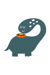 Cute scandinavian dinosaur nursery room wall art decor