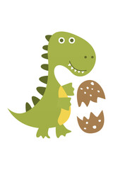 Fototapeta premium Cute scandinavian dinosaur nursery room wall art decor