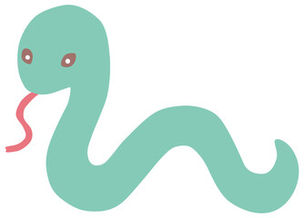 シンプルな蛇のイラスト ベクター素材