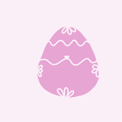 pink easter egg with ribbon