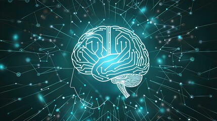 AI Brain Logo, a sleek and modern digital design featuring artificial intelligence elements, neural network patterns, and intelligent mind symbolism, ideal for tech companies, innovation brands, digit