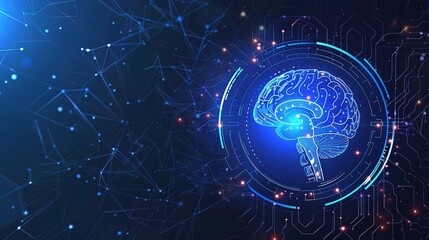 AI Brain Logo, a sleek and modern digital design featuring artificial intelligence elements, neural network patterns, and intelligent mind symbolism, ideal for tech companies, innovation brands, digit