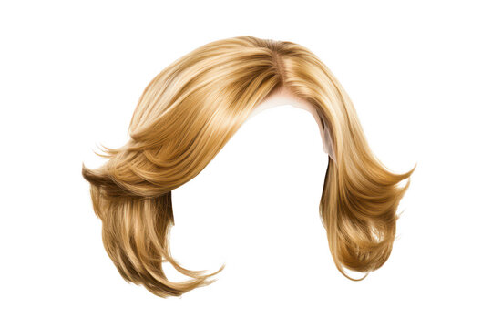 A realistic. stylish blonde wig with soft waves and volume. designed for fashion and beauty purposes. showcased against a plain white background for clear visibility