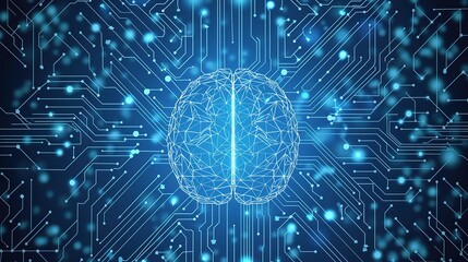 AI Brain Logo, a sleek and modern digital design featuring artificial intelligence elements, neural network patterns, and intelligent mind symbolism, ideal for tech companies, innovation brands, digit