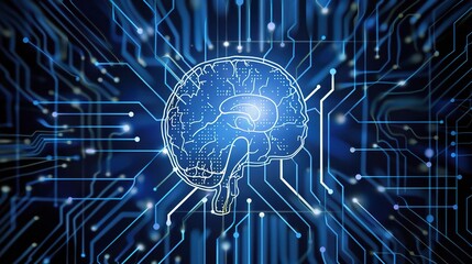 AI Brain Logo, a sleek and modern digital design featuring artificial intelligence elements, neural network patterns, and intelligent mind symbolism, ideal for tech companies, innovation brands, digit