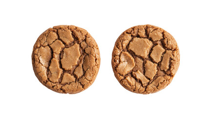 Two textured oval objects with a cracked pattern isolated on transparent background