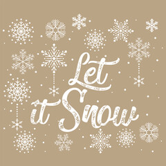 New Christmas Snowflakes with let it snow wordings 2026
