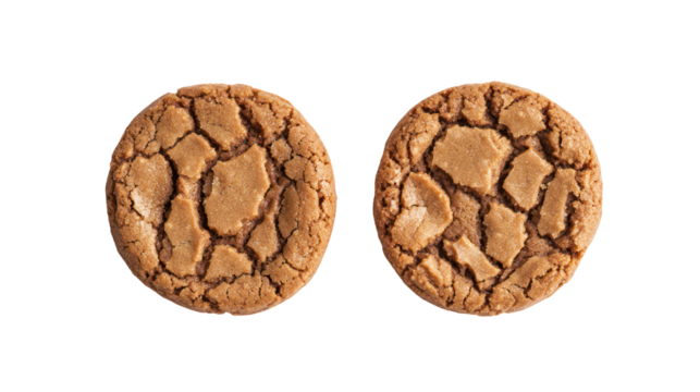 Two textured oval objects with a cracked pattern isolated on transparent background