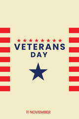 Fototapeta premium Simple Illustration of Veteran Day Background Style