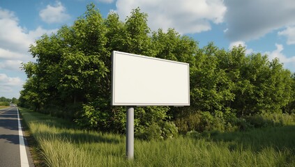 billboard mockup in german city, outdoor, road