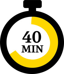 Timer Icon Indicating 40 Minutes Remaining