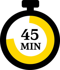 Timer Icon Indicating 45 Minutes