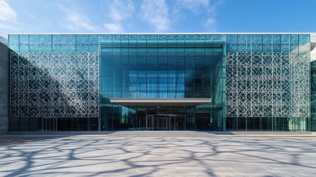 exploring modern architecture a symphony of glass and pattern reflecting light, capturing the essence of contemporary urban design principles and aesthetics