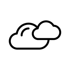 Partly Cloudy Modern Icon Set, Collection of Minimal and Clean Weather Icons for Apps and Design Projects