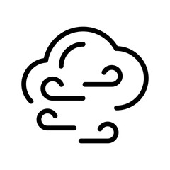 Windy Cloud Sleek Icon Set, Collection of Minimal and Modern Weather Icons for Apps and Design Projects