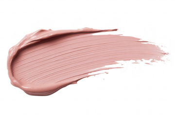 A smooth. creamy stroke of soft pink paint elegantly spread across a white canvas. the texture and color. ideal for artistic projects or design backgrounds