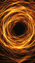 Christmas abstract background with swirling golden light pattern creating festive glowing circular effect for joyful holiday celebration