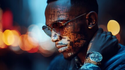 Urban connectivity: stylish young man engaged with technology in the city. Kpi tracking. Digital savvy manager using technology amidst urban life's hustle. Budget planning. Performance metrics.