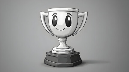 Cute Pixel Art Trophy Illustration