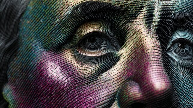 Charting the fall: us dollar in the face of economic adversity. High contrast. Us dollar tears away as inflation rates rise: a visual financial dive. Digital artwork. Cinematic glow.