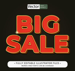 big sale text effect editable illustrator file