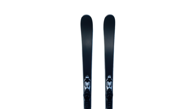 Two metallic chopsticks isolated on transparent background