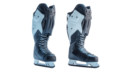 Pair of ice hockey skates isolated on transparent background
