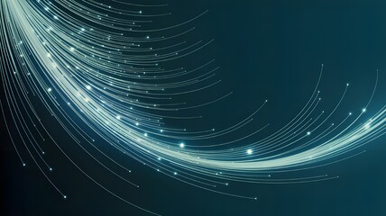 Abstract blue background design with futuristic digital lines, waves, and fractal energy pattern