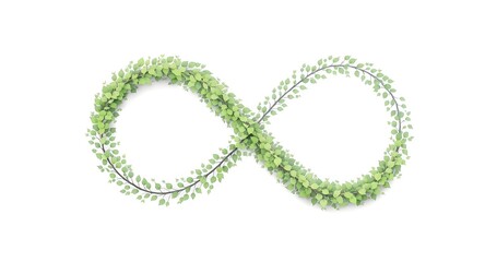 Green Infinity Loop Eco Concept