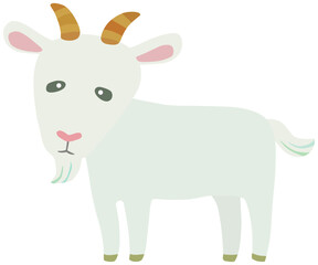 シンプルなヤギのイラスト ベクター素材