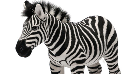 zebra on white background