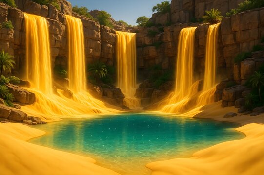 Golden Sandfall Oasis of Dreamlight