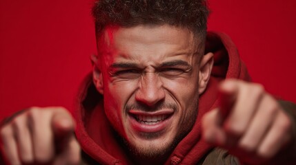 Embracing cheerfulness: a natural, open smile. Advertising photo