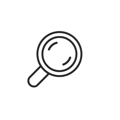 Design saMagnifying glass line art icon for search and discoveryns titre - 1