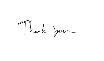 Thank you text fotn calligraphy hand written lettering script black color object icon thank you thanksgiving gratitude appreciation grateful thank you banner thank you love business letter thank you