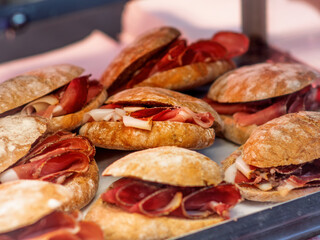 Italian Ciabatta Sandwiches with Cured Meats and Cheese