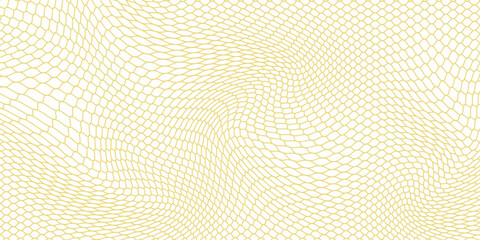 Mesh texture for fishing nets gold color gradient. Seamless pattern for sportswear or soccer goal, volleyball net, basketball hoop. abstract background vector.