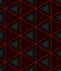 Fototapeta premium Black and red geometric square pattern texture design illustration seamless backdrop tile decoration