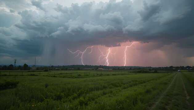 lightning in the field