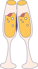 Glass of Wine Illustration