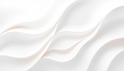 Fototapeta premium Elegant white geometric wave pattern background with abstract curves, dynamic, stylish