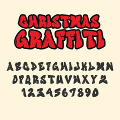 Christmas Graffiti Font blends festive holiday charm with bold street-style lettering. Perfect for Christmas cards, kids’ projects, posters, and creative winter designs needing a fun graffiti touch.