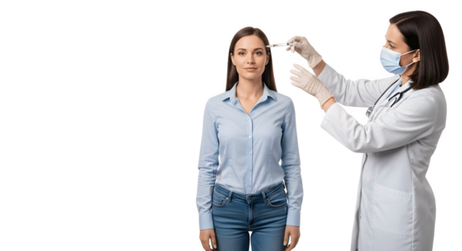 Female doctor preparing vaccine for patient medical professional with syringe. - Powered by Adobe