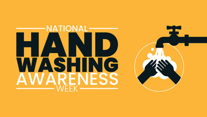 National Handwashing Awareness Week, Hygiene Safety, Clean Hands, Health Protection Illustration