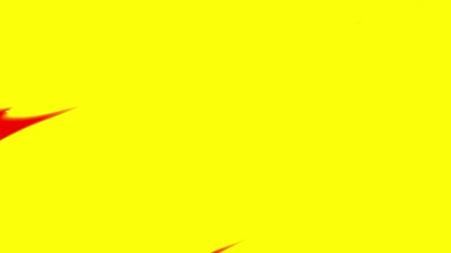 Anime Fire Swipe Transition on Black Background. 