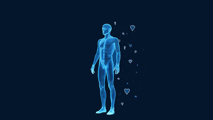 Digital Body Scan Futuristic Medical Vector