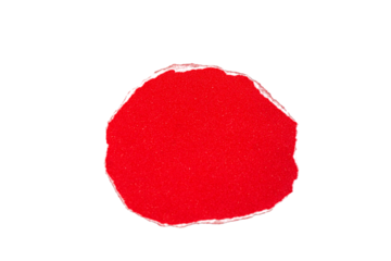 Red Circle Torn Paper Scrap