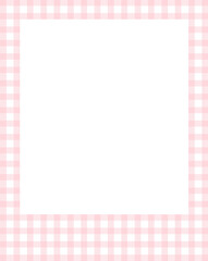 Pink Gingham Frame Template