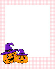 Cute Halloween Pumpkin Frame Template