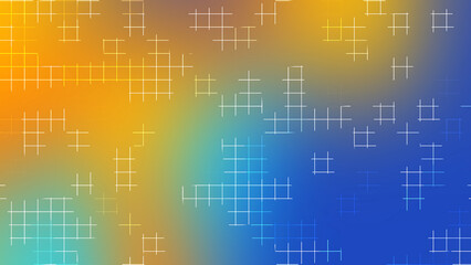 Blue And Orange Gradient Grid Line Abstract Background Art